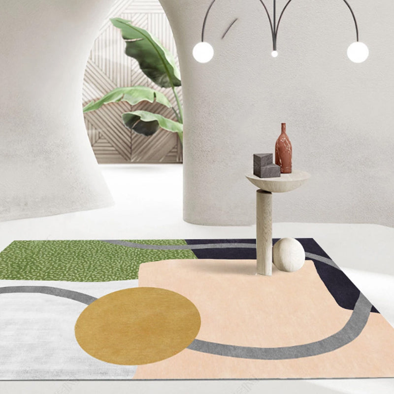 Multi-Colored Geometric Pattern Rug Synthetics Western Area Rug Non-Slip Washable Easy Care Carpet for Decoration Khaki Clearhalo 'Area Rug' 'Rug' 2213534