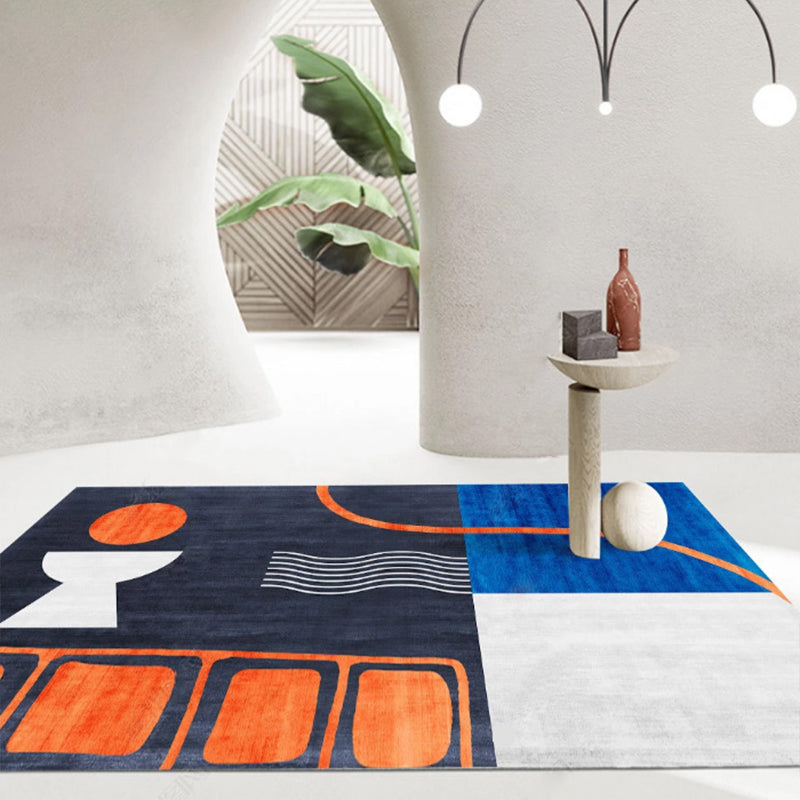 Multi-Colored Geometric Pattern Rug Synthetics Western Area Rug Non-Slip Washable Easy Care Carpet for Decoration Yellow-Red Clearhalo 'Area Rug' 'Rug' 2213541
