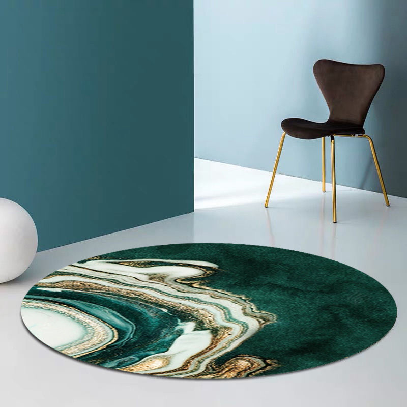 Green Living Room Rug Americana Abstract Print Area Rug Polyster Pet Friendly Stain-Resistant Carpet Green Design 1 Clearhalo 'Area Rug' 'Rug' 2213571