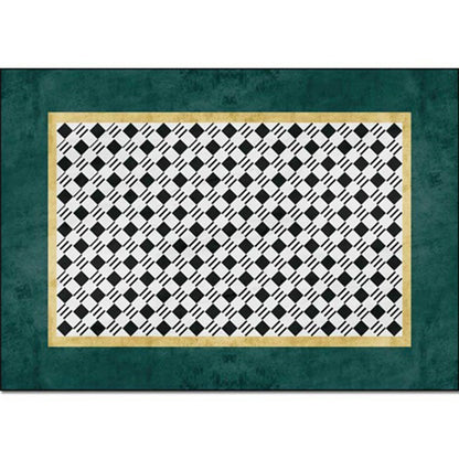 Blackish Green Simplicity Rug Polypropylene Plaid Pattern Area Rug Anti-Slip Machine Washable Carpet for Home Decor Blackish Green Clearhalo 'Area Rug' 'Rug' 2213604