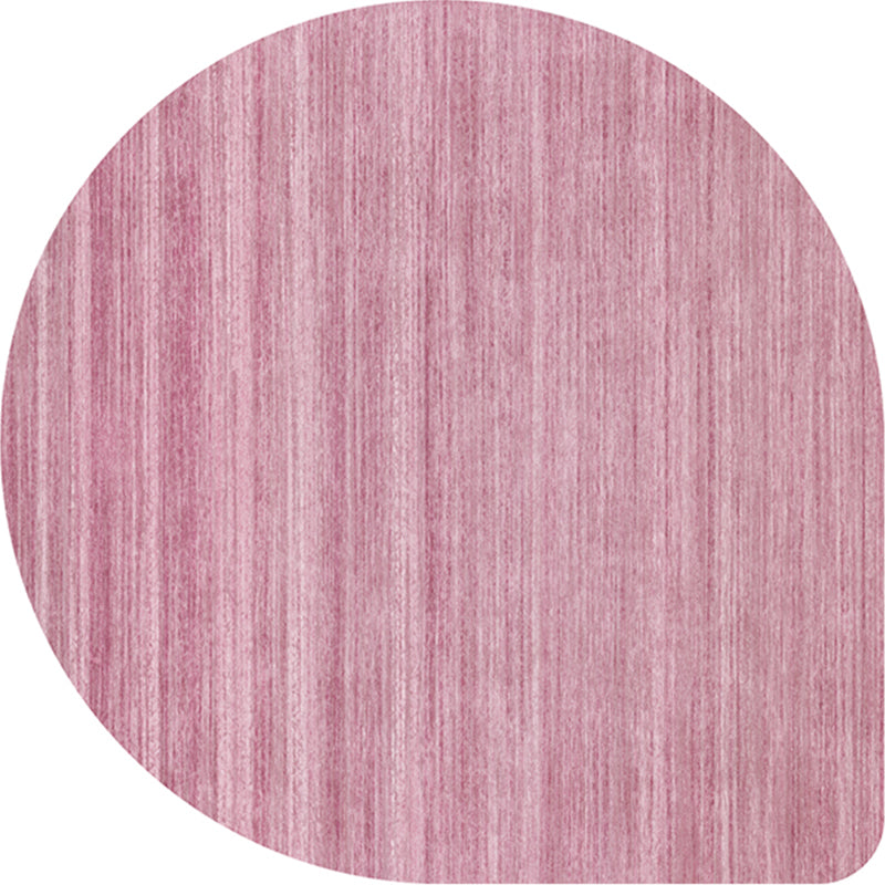 Irregular Shape Solid Color Rug Multi Colored Simple Carpet Cotton Blend Anti-Slip Backing Indoor Rug for Decoration Dark Pink Clearhalo 'Area Rug' 'Rug' 2213627