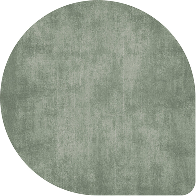 Irregular Shape Solid Color Rug Multi Colored Simple Carpet Cotton Blend Anti-Slip Backing Indoor Rug for Decoration Gray-Green Clearhalo 'Area Rug' 'Rug' 2213632