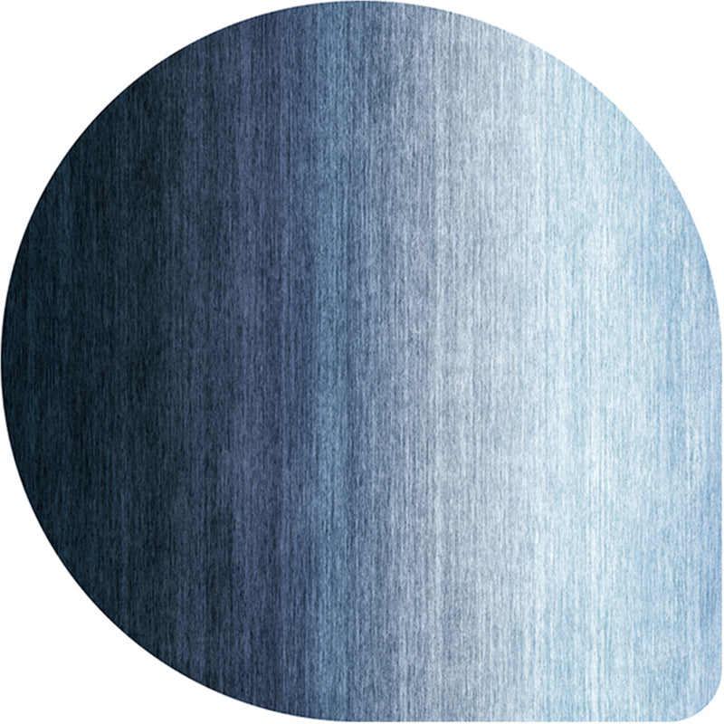 Irregular Shape Solid Color Rug Multi Colored Simple Carpet Cotton Blend Anti-Slip Backing Indoor Rug for Decoration Dark Blue Clearhalo 'Area Rug' 'Rug' 2213637