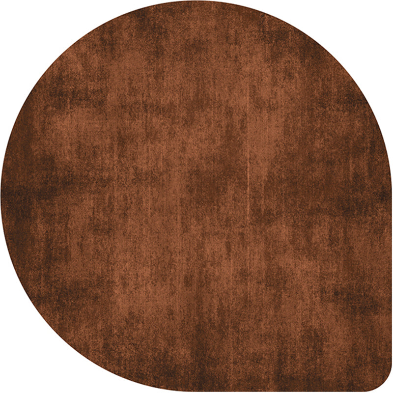 Irregular Shape Solid Color Rug Multi Colored Simple Carpet Cotton Blend Anti-Slip Backing Indoor Rug for Decoration Brown Clearhalo 'Area Rug' 'Rug' 2213638