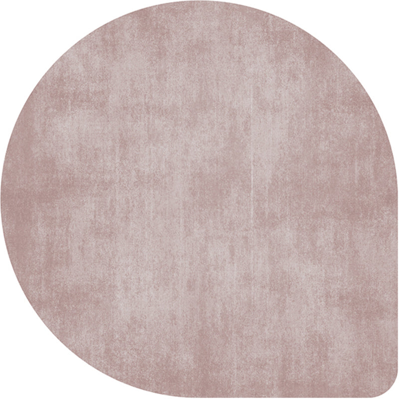 Irregular Shape Solid Color Rug Multi Colored Simple Carpet Cotton Blend Anti-Slip Backing Indoor Rug for Decoration Nude Pink Clearhalo 'Area Rug' 'Rug' 2213647