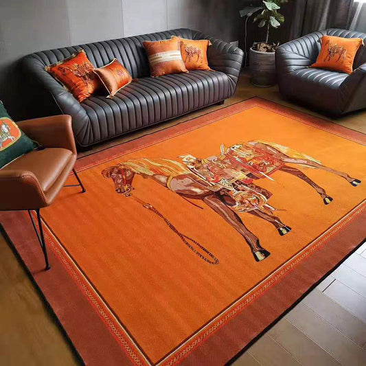 Multi Colored Animal Printed Rug Polyster Creative Indoor Rug Anti-Slip Backing Easy Care Area Carpet for Living Room Clearhalo 'Area Rug' 'Rugs' 'Vintage' Rug' 2213672