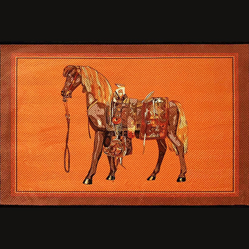 Multi Colored Animal Printed Rug Polyster Creative Indoor Rug Anti-Slip Backing Easy Care Area Carpet for Living Room Orange-Red Clearhalo 'Area Rug' 'Rugs' 'Vintage' Rug' 2213678