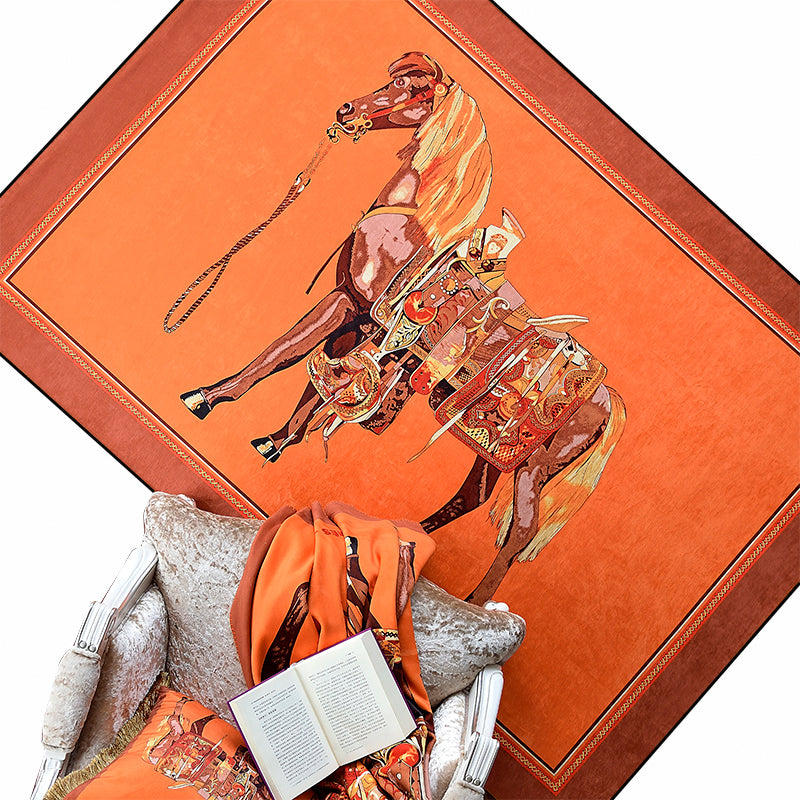 Multi Colored Animal Printed Rug Polyster Creative Indoor Rug Anti-Slip Backing Easy Care Area Carpet for Living Room Clearhalo 'Area Rug' 'Rugs' 'Vintage' Rug' 2213681