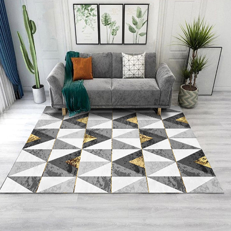 Living Room Rug Western Abstract Pattern Carpet Polypropylene Rug Grey Clearhalo 'Area Rug' 'Rug' 2213687