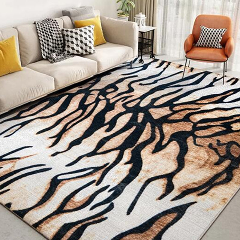 Living Room Rug Western Abstract Pattern Carpet Polypropylene Rug Black-Brown Clearhalo 'Area Rug' 'Rug' 2213699