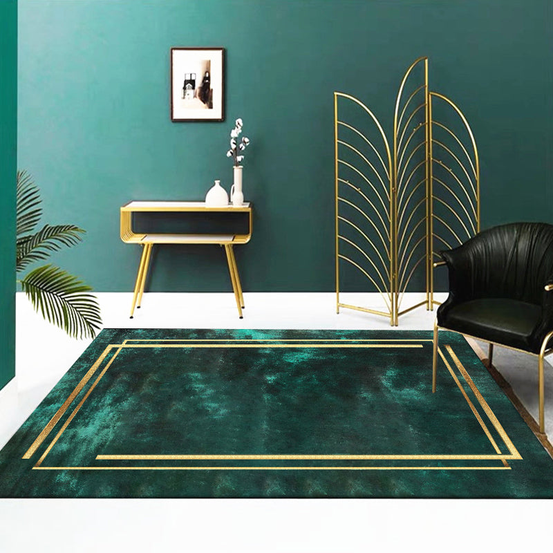 Living Room Rug Western Abstract Pattern Carpet Polypropylene Rug Blackish Green Clearhalo 'Area Rug' 'Rug' 2213700