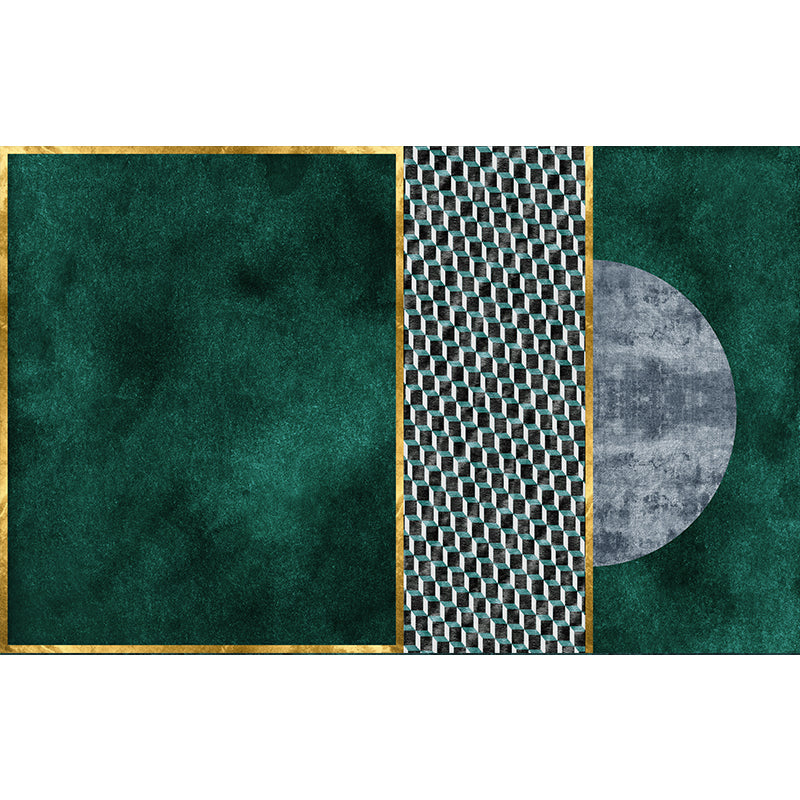 Nordic Home Decoration Rug Multicolor Geo Printed Area Carpet Cotton Blend Easy Care Anti-Slip Backing Indoor Rug Gray-Green Clearhalo 'Area Rug' 'Rug' 2213710