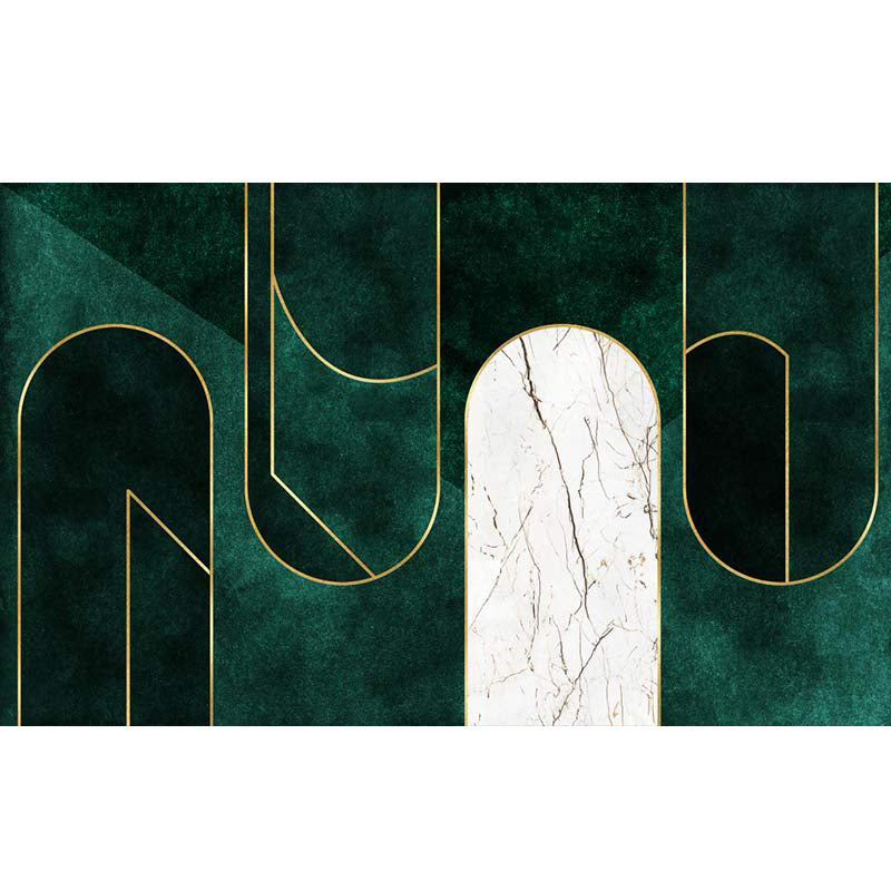 Nordic Home Decoration Rug Multicolor Geo Printed Area Carpet Cotton Blend Easy Care Anti-Slip Backing Indoor Rug Green-White Clearhalo 'Area Rug' 'Rug' 2213712