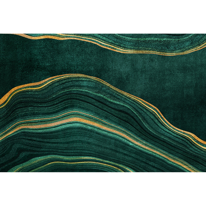 Multicolor Contemporary Rug Cotton Blend Abstract Patterned Carpet Non-Slip Backing Washable Area Rug for Home Decor Blackish Green Clearhalo 'Area Rug' 'Rug' 2213720