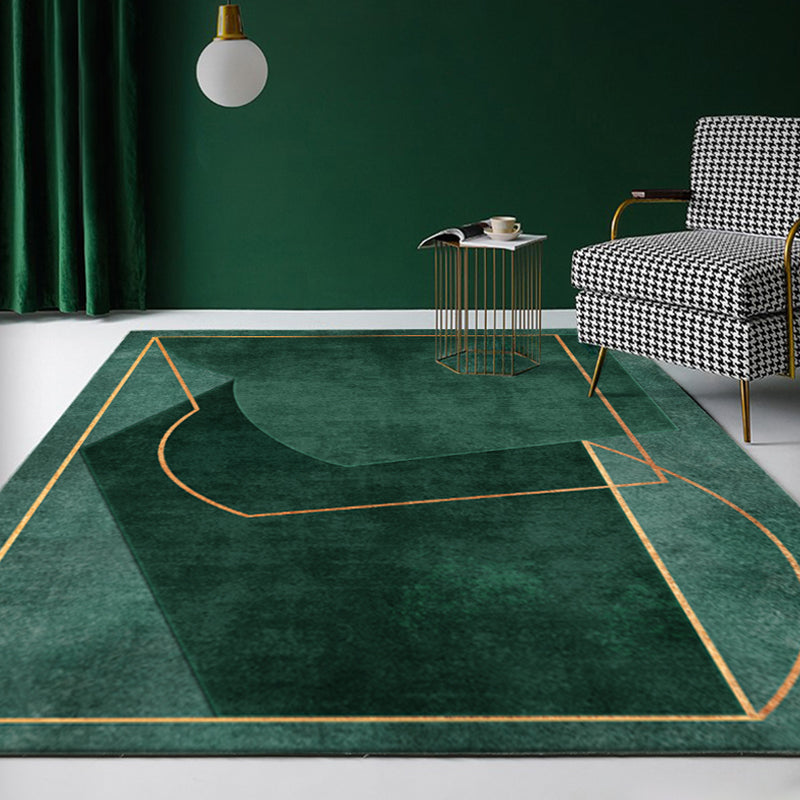 Multicolor Contemporary Rug Cotton Blend Abstract Patterned Carpet Non-Slip Backing Washable Area Rug for Home Decor Green Clearhalo 'Area Rug' 'Rug' 2213721