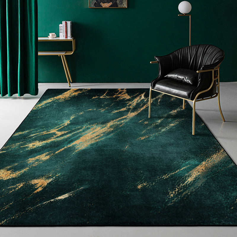 Multicolor Contemporary Rug Cotton Blend Abstract Patterned Carpet Non-Slip Backing Washable Area Rug for Home Decor Dark Green Clearhalo 'Area Rug' 'Rug' 2213725