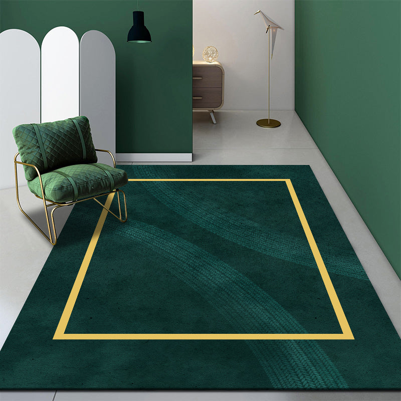 Multi-Colored Modern Rug Cotton Blend Geometric Printed Area Carpet Anti-Slip Backing Pet Friendly Rug for Room Green Clearhalo 'Area Rug' 'Rug' 2213778