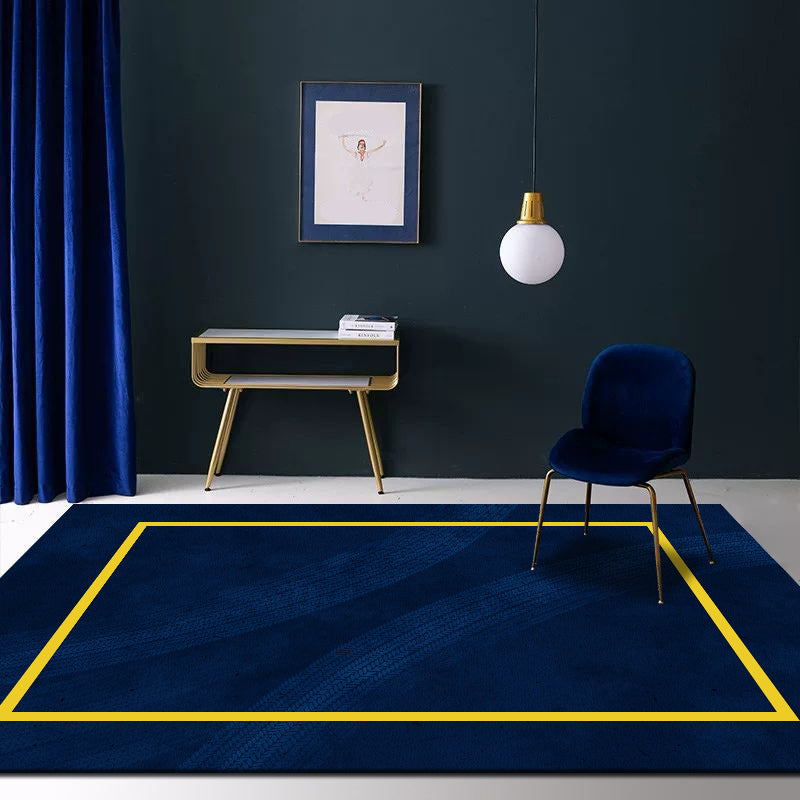 Multi-Colored Modern Rug Cotton Blend Geometric Printed Area Carpet Anti-Slip Backing Pet Friendly Rug for Room Blue Clearhalo 'Area Rug' 'Rug' 2213780