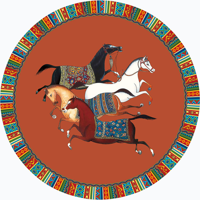 Classic Animal Patterned Rug Multi Color Polyster Indoor Rug Anti-Slip Backing Washable Area Carpet for Bedroom Clearhalo 'Area Rug' 'Rug' 2213823