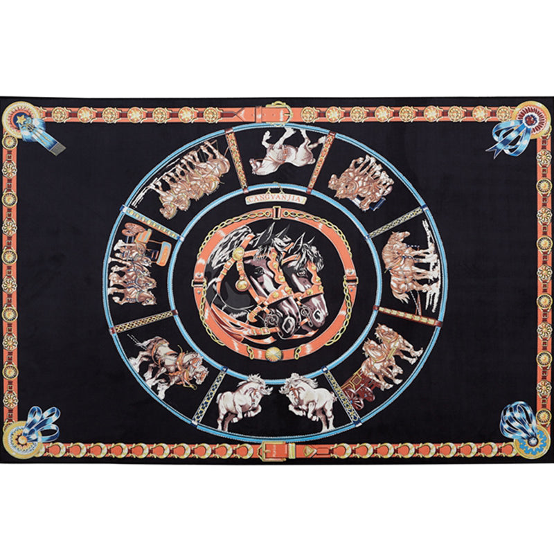 Classic Animal Patterned Rug Multi Color Polyster Indoor Rug Anti-Slip Backing Washable Area Carpet for Bedroom Coffee Clearhalo 'Area Rug' 'Rug' 2213825