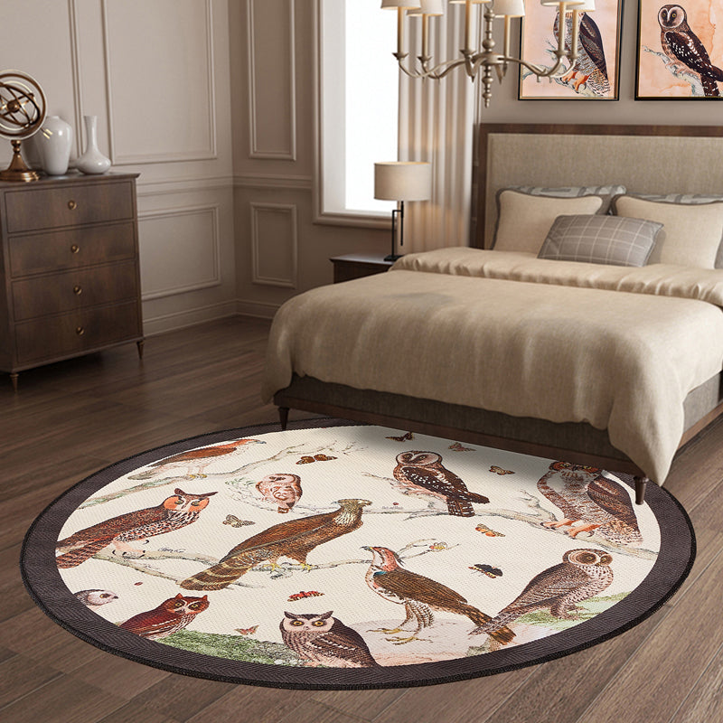 Classic Animal Patterned Rug Multi Color Polyster Indoor Rug Anti-Slip Backing Washable Area Carpet for Bedroom Dark Gray Clearhalo 'Area Rug' 'Rug' 2213829
