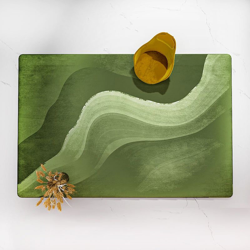 Multi-Colored Minimalist Rug Synthetics Abstract Print Area Rug Non-Slip Stain-Resistant Carpet for Parlor Green Clearhalo 'Area Rug' 'Rug' 2213840