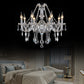 Clear Crystal Candelabra Chandelier Light Modern 6/8 Lights Hanging Ceiling Light for Living Room Clearhalo 'Ceiling Lights' 'Chandeliers' 'Clear' 'Industrial' 'Modern Chandeliers' 'Modern' 'Tiffany' 'Traditional Chandeliers' Lighting' 221385