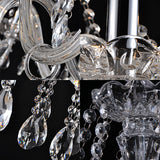 Clear Crystal Candelabra Chandelier Light Modern 6/8 Lights Hanging Ceiling Light for Living Room Clearhalo 'Ceiling Lights' 'Chandeliers' 'Clear' 'Industrial' 'Modern Chandeliers' 'Modern' 'Tiffany' 'Traditional Chandeliers' Lighting' 221387