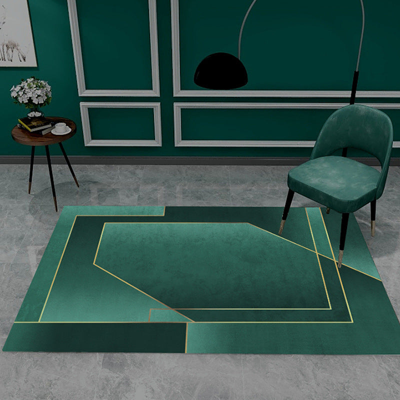 Minimalist Geometric Printed Rug Multicolor Polypropylene Area Carpet Anti-Slip Backing Pet Friendly Rug for Decor Blackish Green Clearhalo 'Area Rug' 'Rug' 2213894