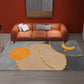 Minimalist Geometric Printed Rug Multicolor Polypropylene Area Carpet Anti-Slip Backing Pet Friendly Rug for Decor Gray-Orange Clearhalo 'Area Rug' 'Rug' 2213902
