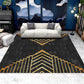 Minimalist Geometric Printed Rug Multicolor Polypropylene Area Carpet Anti-Slip Backing Pet Friendly Rug for Decor Black-Gold Clearhalo 'Area Rug' 'Rug' 2213906