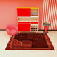 Minimalist Geometric Printed Rug Multicolor Polypropylene Area Carpet Anti-Slip Backing Pet Friendly Rug for Decor Brick Red Clearhalo 'Area Rug' 'Rug' 2213917