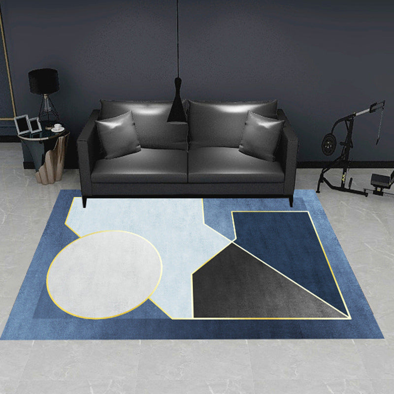 Minimalist Geometric Printed Rug Multicolor Polypropylene Area Carpet Anti-Slip Backing Pet Friendly Rug for Decor Dark Gray Clearhalo 'Area Rug' 'Rug' 2213923