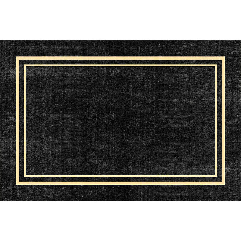 Simplicity Home Decoration Rug Multi-Color Abstract Pattern Indoor Rug Cotton Blend Pet Friendly Washable Carpet Black Clearhalo 'Area Rug' 'Rug' 2213945