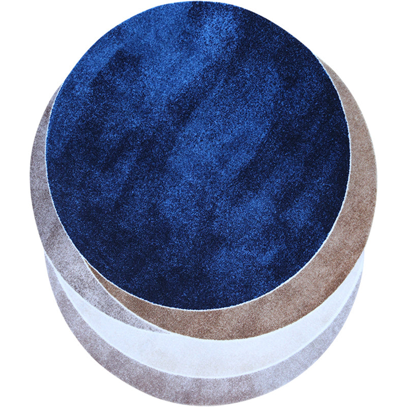 Modern Living Room Rug Multicolor Abstract Printed Area Carpet Polyster Easy Care Pet Friendly Indoor Rug Blue-White Clearhalo 'Area Rug' 'Rug' 2213956