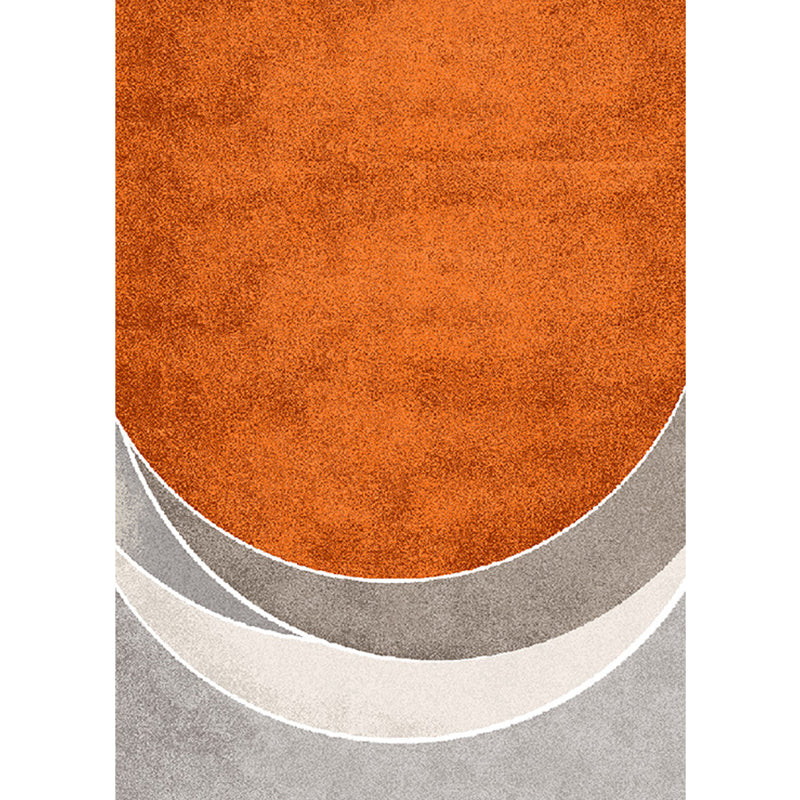 Modern Living Room Rug Multicolor Abstract Printed Area Carpet Polyster Easy Care Pet Friendly Indoor Rug Light Orange Clearhalo 'Area Rug' 'Rug' 2213971