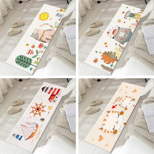 Simplicity Kids Room Rug Multicolor Cartoon Pattern Rug Blended Anti-Slip Machine Washable Area Carpet Clearhalo 'Area Rug' 'Rug' 2213980