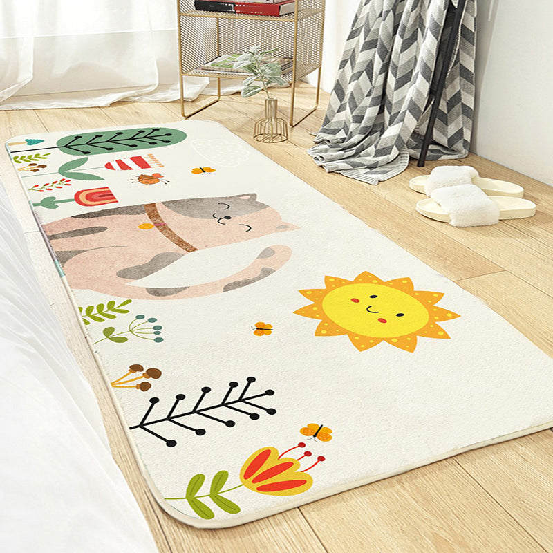 Simplicity Kids Room Rug Multicolor Cartoon Pattern Rug Blended Anti-Slip Machine Washable Area Carpet Clearhalo 'Area Rug' 'Rug' 2213983