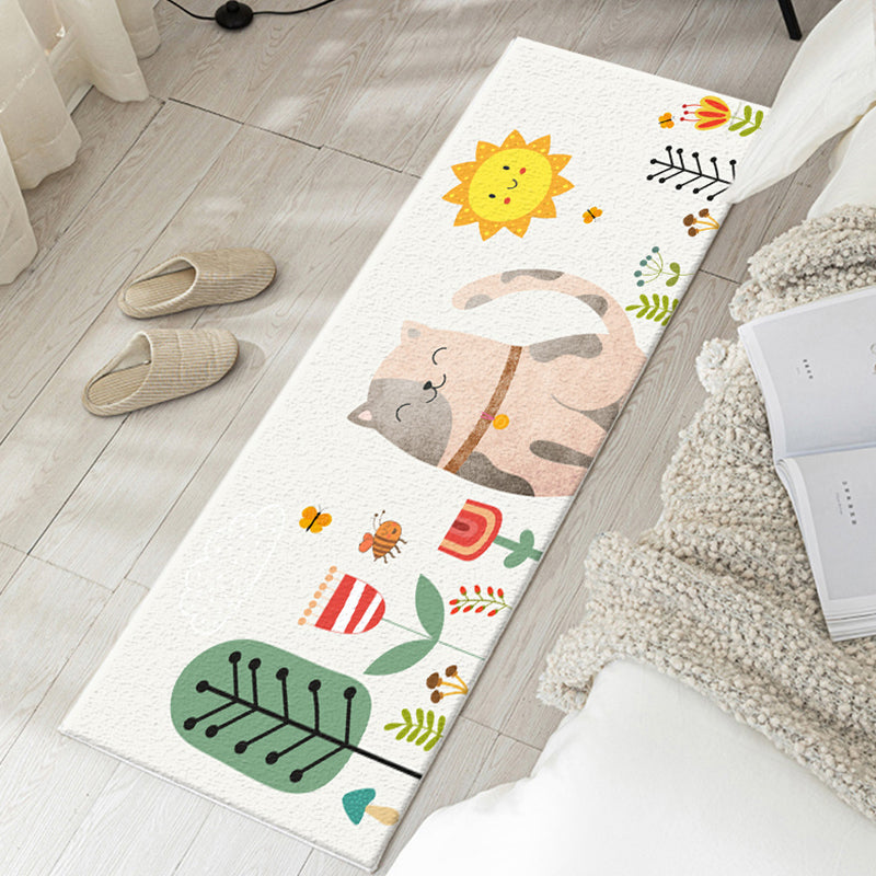 Simplicity Kids Room Rug Multicolor Cartoon Pattern Rug Blended Anti-Slip Machine Washable Area Carpet Green Clearhalo 'Area Rug' 'Rug' 2213990