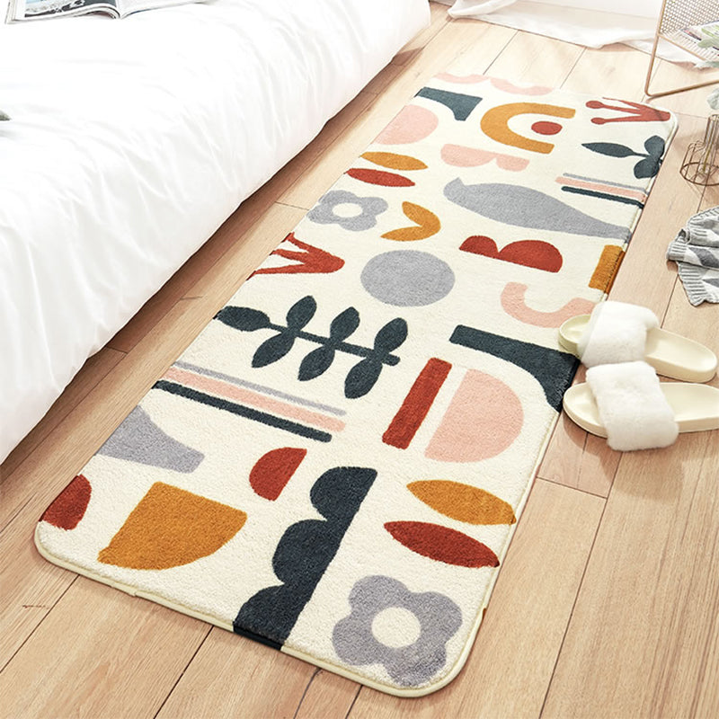 Multicolor Modern Carpet with Plant Pattern Non-slip Lambswool Rug for Room Clearhalo 'Alfombra' 'Hogar' 2214004_3ac9c5cd-640e-4a50-a7e6-8bf3ff4a8c72