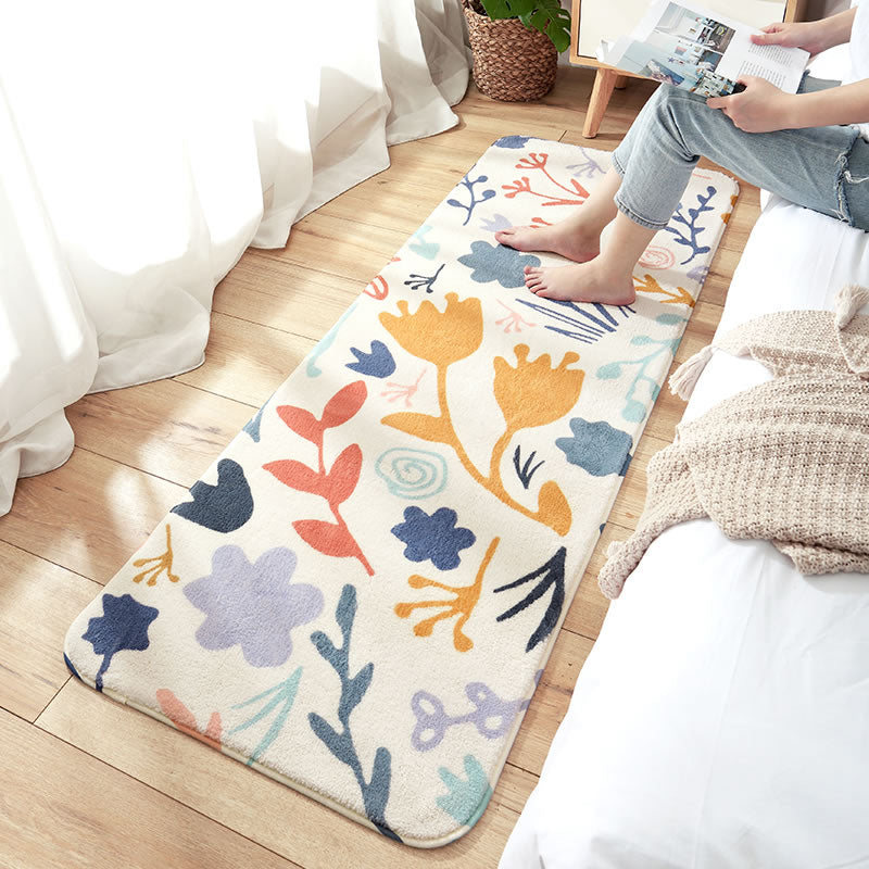 Multicolor Modern Carpet with Plant Pattern Non-slip Lambswool Rug for Room Amarillo Clearhalo 'Alfombra' 'Hogar' 2214005_48b0c4e1-caff-4d69-ae73-e03f970316a2