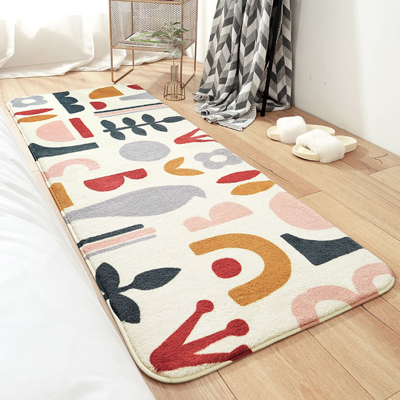 Multicolor Modern Carpet with Plant Pattern Non-slip Lambswool Rug for Room Beige Clearhalo 'Alfombra' 'Hogar' 2214006_d36bd628-e580-45de-8f8d-c96e9d020d18