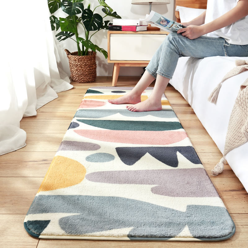 Multicolor Modern Carpet with Plant Pattern Non-slip Lambswool Rug for Room Clearhalo 'Alfombra' 'Hogar' 2214007_021a93cf-4e8b-4a00-97cb-43c3aef7351d