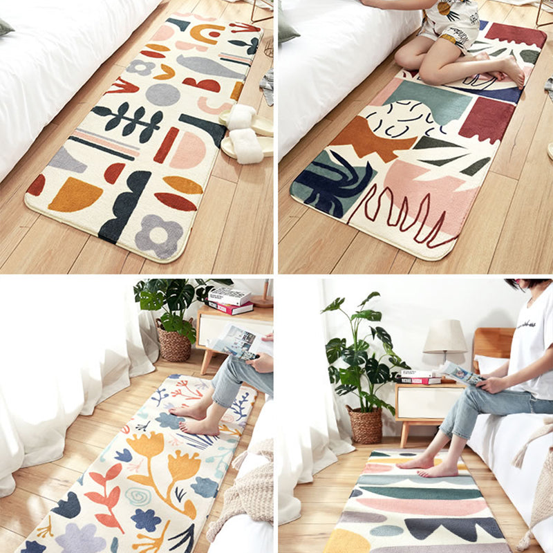 Multicolor Modern Carpet with Plant Pattern Non-slip Lambswool Rug for Room Clearhalo 'Alfombra' 'Hogar' 2214012_63e741e5-e632-4276-b5bd-e476a3490828