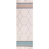 Boho Bedroom Rug Multi-Colored Geo Printed Area Carpet Cotton Easy Care Stain-Resistant Rug with Tassel Khaki Clearhalo 'Area Rug' 'Bohemian' 'Rugs' Rug' 2214042