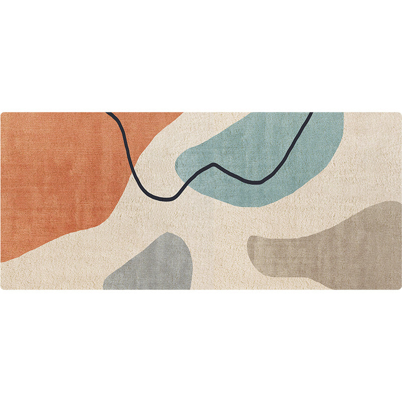 Simple Western Rug Multi Colored Patchwork Indoor Rug Non-Slip Backing Easy Care Carpet for Bedroom Khaki Clearhalo 'Area Rug' 'Rug' 2214053