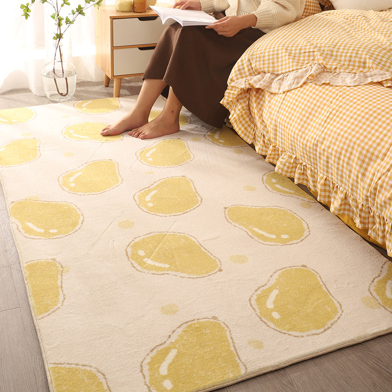 Multi Color Comfort Rug Polypropylene Cartoon Pattern Carpet Non-Slip Backing Easy Care Washable Rug for Kids Yellow Clearhalo 'Area Rug' 'Rug' 2214068