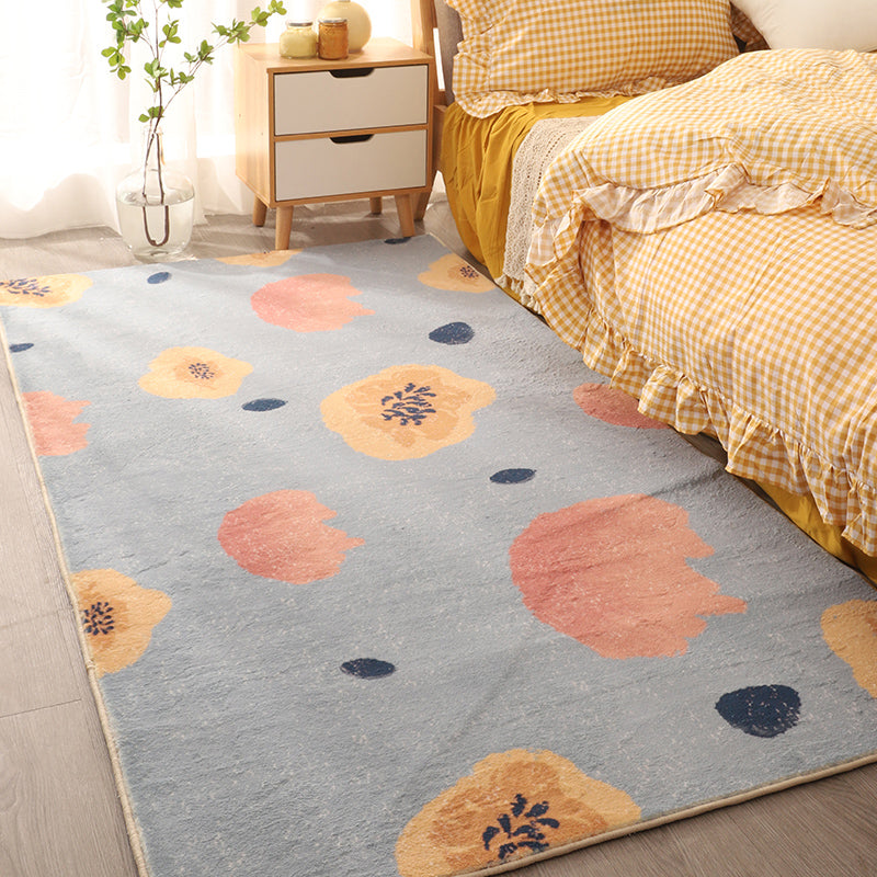 Multi Color Comfort Rug Polypropylene Cartoon Pattern Carpet Non-Slip Backing Easy Care Washable Rug for Kids Blue Clearhalo 'Area Rug' 'Rug' 2214073