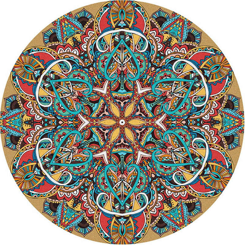 Vintage Multi Color Boho Rug Polyster Southwestern Print Indoor Rug Non-Slip Backing Washable Carpet for Living Room Blue Clearhalo 'Area Rug' 'Bohemian' 'Rugs' Rug' 2214081