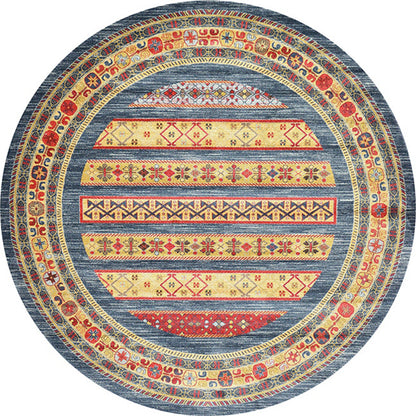 Vintage Multi Color Boho Rug Polyster Southwestern Print Indoor Rug Non-Slip Backing Washable Carpet for Living Room Blue-Yellow Clearhalo 'Area Rug' 'Bohemian' 'Rugs' Rug' 2214083